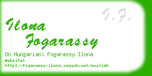 ilona fogarassy business card